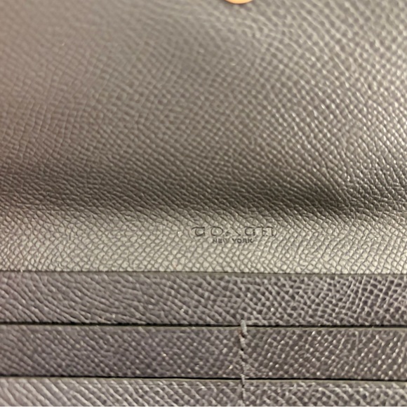 COACH Midnight Blue Leather Wristlet and Wallet Set - Picture 12 of 14